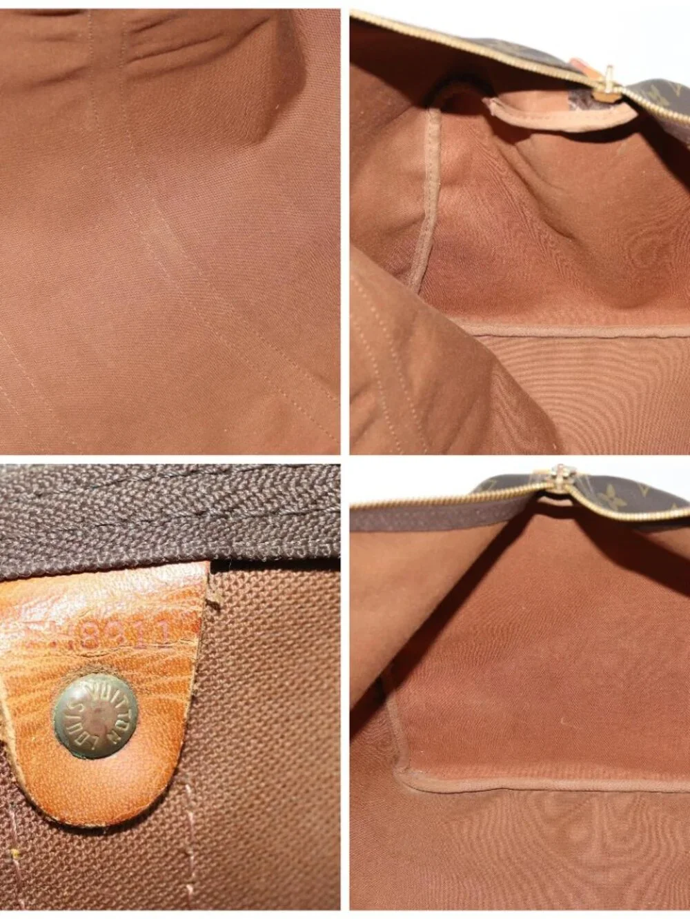 LOUIS VUITTON Monogram Keepall 55 Boston Bag M41424 LV Auth 169687 - Picture 15 of 16